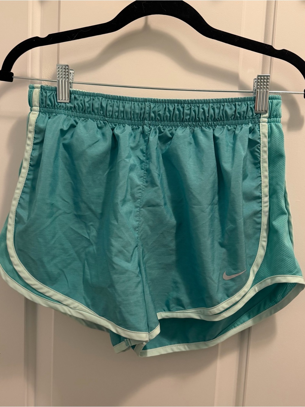 Nike Tempo Teal and Mint Lined Running Shorts